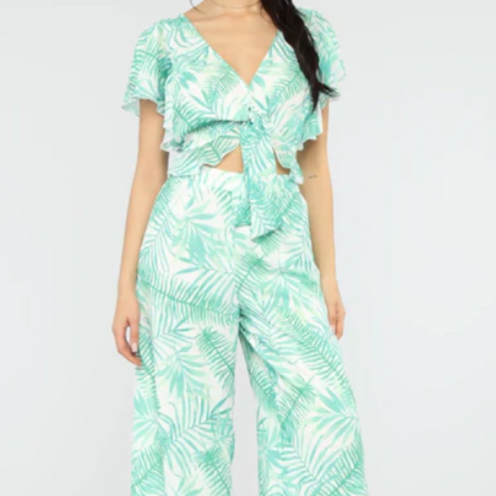 Tropical Matching Pant Set